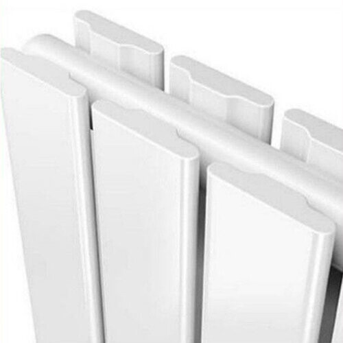 NRG (Horizontal 600x1156mm - Double) NRG Flat Panel Designer Bathroom Central Heating Radiator Gloss White Column 2