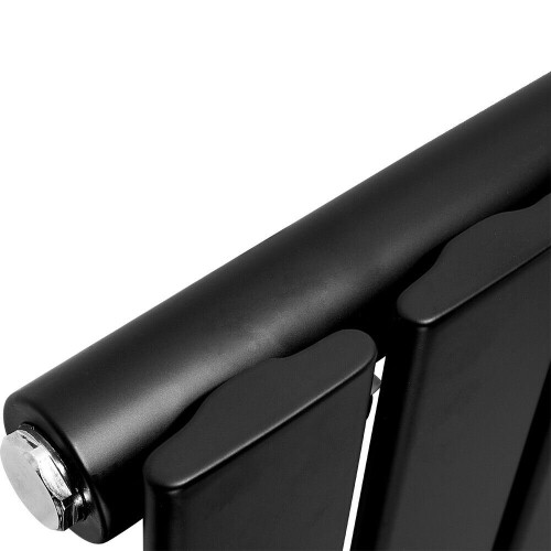 NRG (Vertical 1800x544mm - Single) NRG Black Flat Panel Designer Radiator Single Double Column Bathroom Central Heating 1