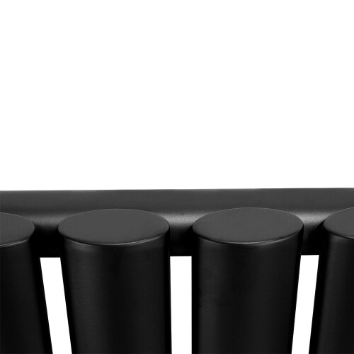 NRG (Horizontal 600x413mm - Single) NRG Premium Black Radiator Oval Column Designer Central Heating  UK 2