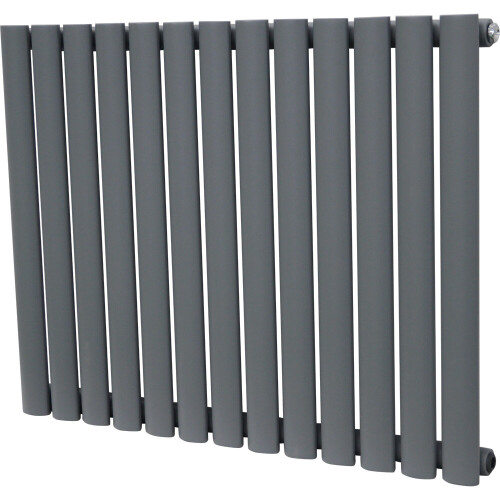 NRG (Horizontal 600x767mm - Single) NRG Oval Column Designer Radiator Bathroom Central Heating Anthracite 2