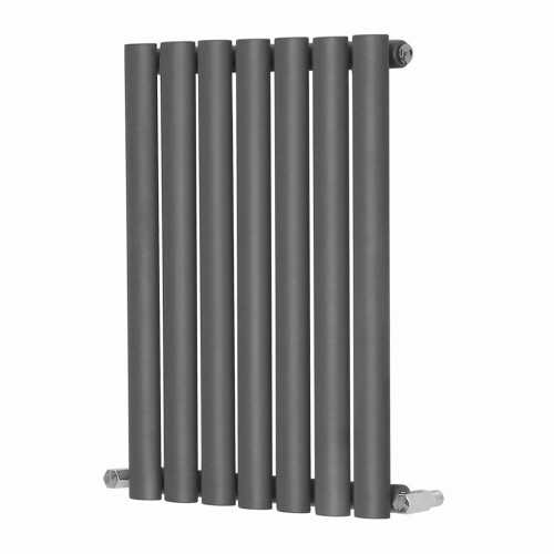 NRG (Horizontal 600x413mm - Single) NRG Oval Column Designer Radiator Bathroom Central Heating Anthracite 1