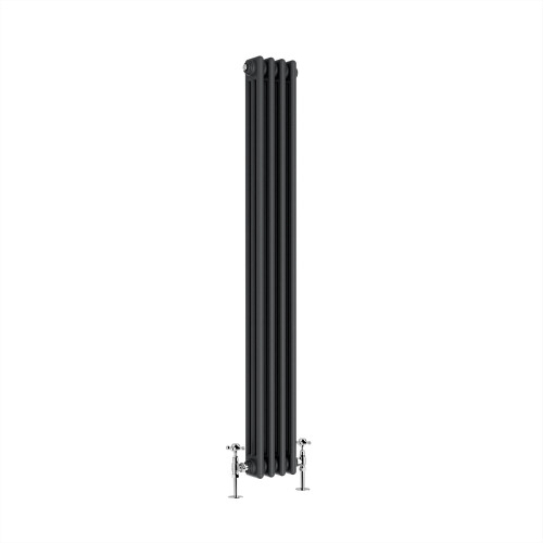 NRG (1500 x 200mm-3 Column) NRG Traditional Anthracite Cast Iron Style Radiator 1