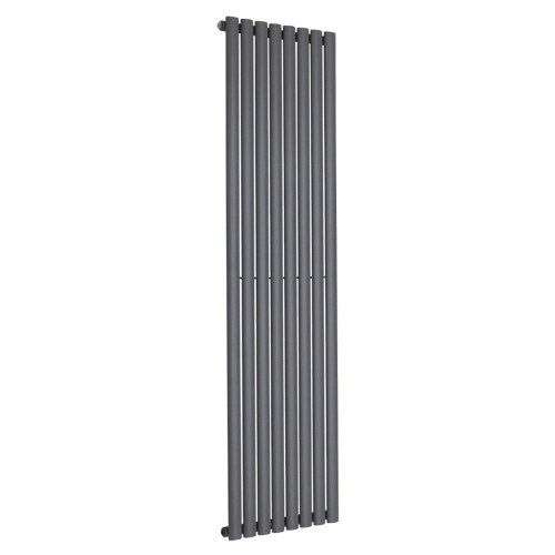 NRG (Vertical 1800x472mm - Single) NRG Oval Column Designer Radiator Bathroom Central Heating Anthracite 1
