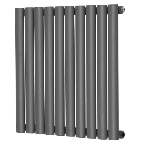 NRG (Horizontal 600x590mm - Single) NRG Oval Column Designer Radiator Bathroom Central Heating Anthracite 2