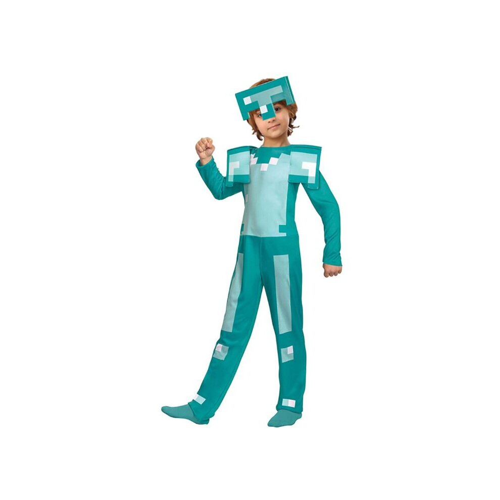 (M) Diamond Armour Minecraft Costume For Kids, Children's Day Halloween Costumes For Kids Available Kids Gifts