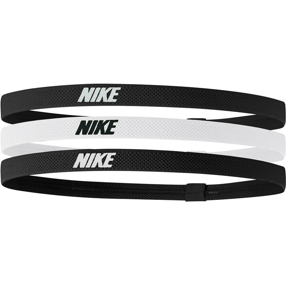 Nike Mixed Width Hairbands 3 Pack Black / White / Black