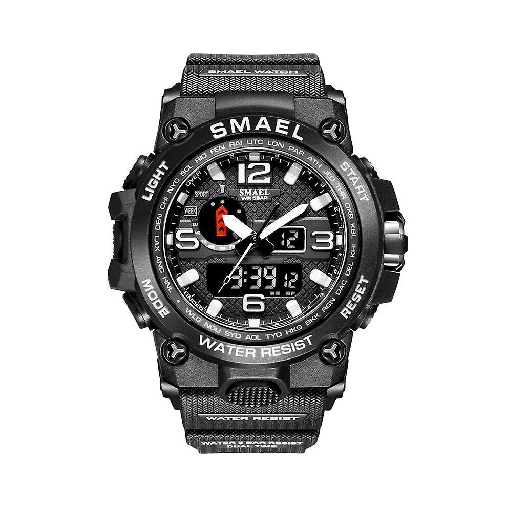 (Black Silver) Digital Watch Men Sport Watch Casual Outdoor Waterproof Tactical Watch-image-OPC-P99QXJJ-NEW