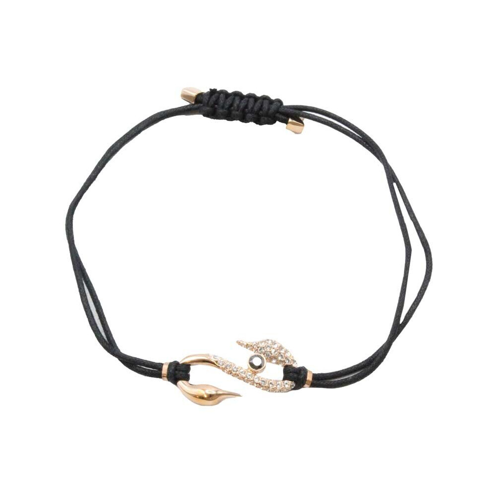 Swarovski Power Collection Black Cord Swan Bracelet