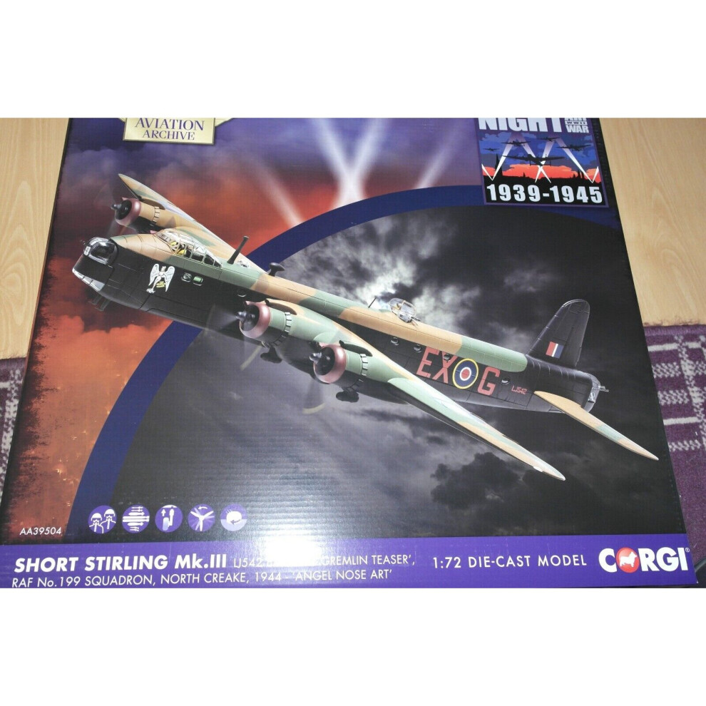 CORGI AVIATION 1:72 SHORT STIRLING MK.III THE GREMLIN TEASER NO 199 SQN RAF 194