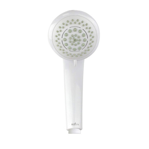 White Shower Handset 6 Mode Function Large Head Easy Clean Nozzles 1