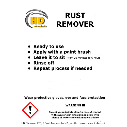 Rust Remover Gel Treatment for Metal Ready to use 500ml 1