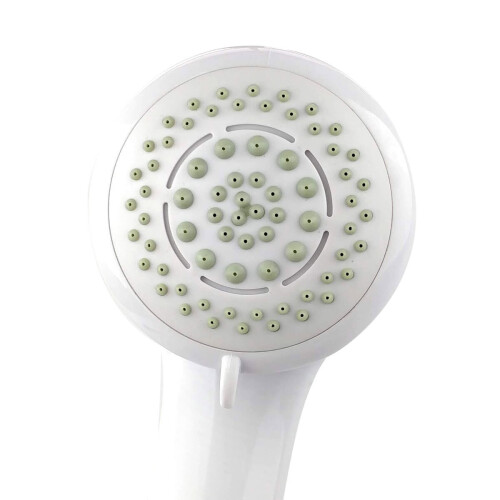 White Shower Handset 6 Mode Function Large Head Easy Clean Nozzles 2