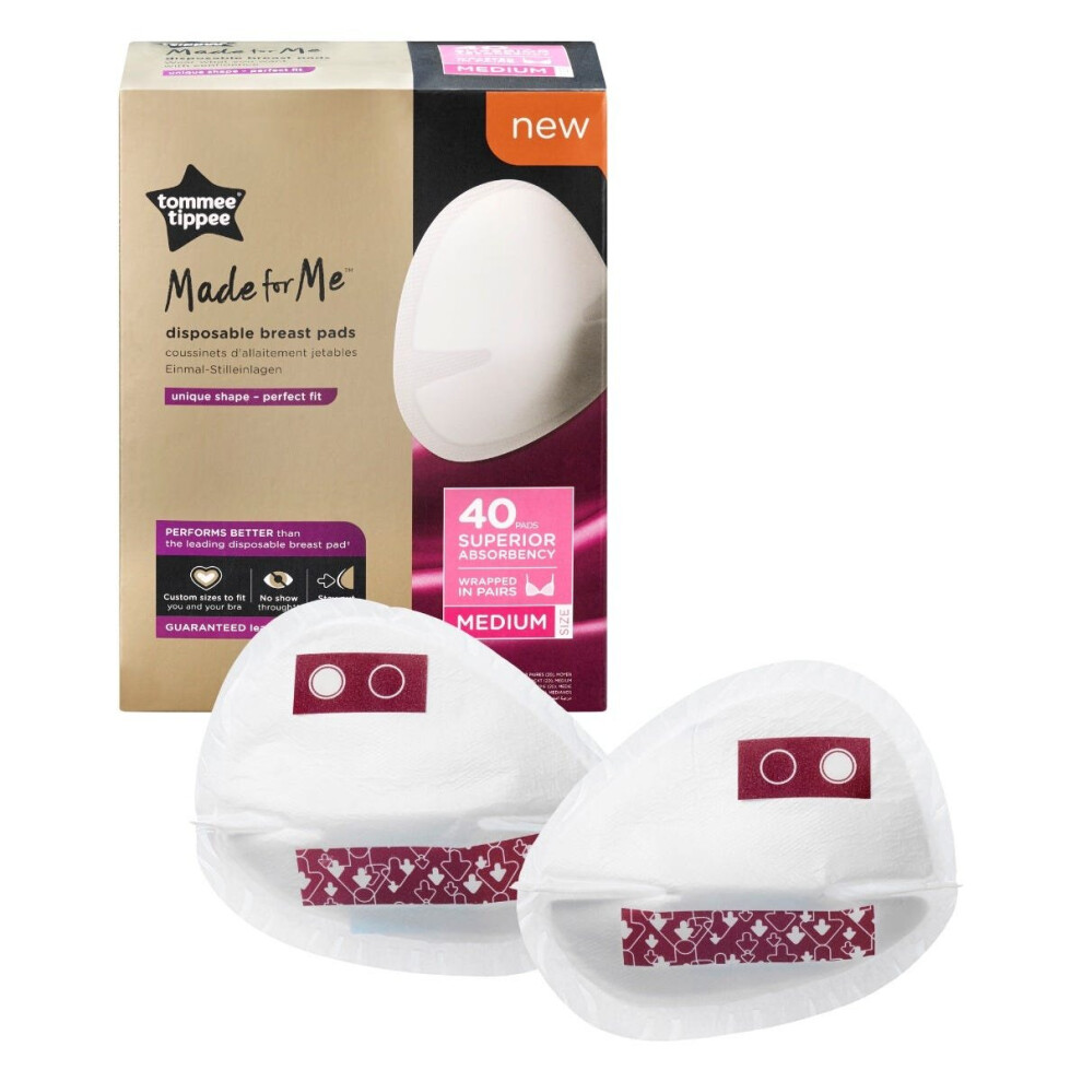 Tommee Tippee?Made for Me?Contoured Disposable Breast Pads Medium Pack of 40