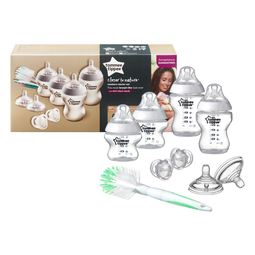 Newborn Baby Bottles Starter Set 2 X 150 And 260Ml Teats Soothers Tommee Tippee