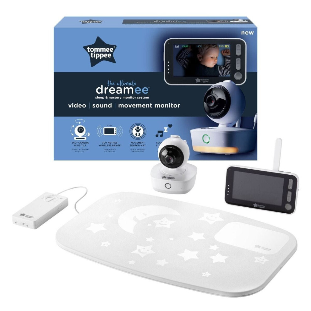 Tommee Tippee Video Baby Monitor Dreamee Night Vision Camera  Sensor Mat