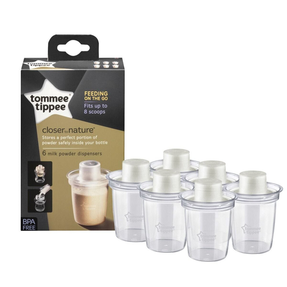 Tommee Tippee Baby Milk Powder Dispensers For 9 floz 260ml Bottle Pack of 6