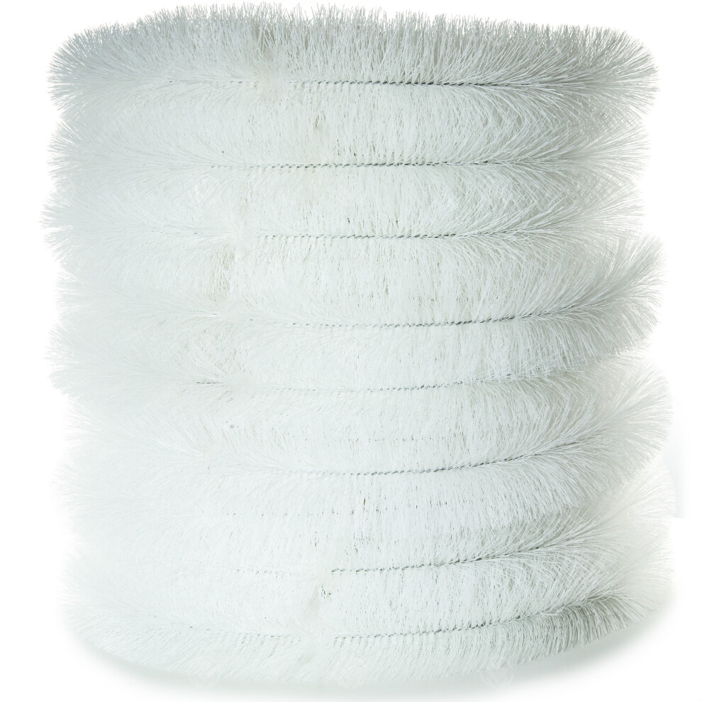 (28M) Gardenersdream White Gutter Brush Downpipe Bristle Drain Guard (4M Lengths) 5051641521350
