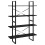 VidaXL vidaXL Solid Pine Wood 4-Tier Book Cabinet Black Home Bookcase Storage Rack 1