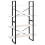 VidaXL vidaXL Solid Pine Wood 4-Tier Book Cabinet White Home Bookcase Storage Rack 1