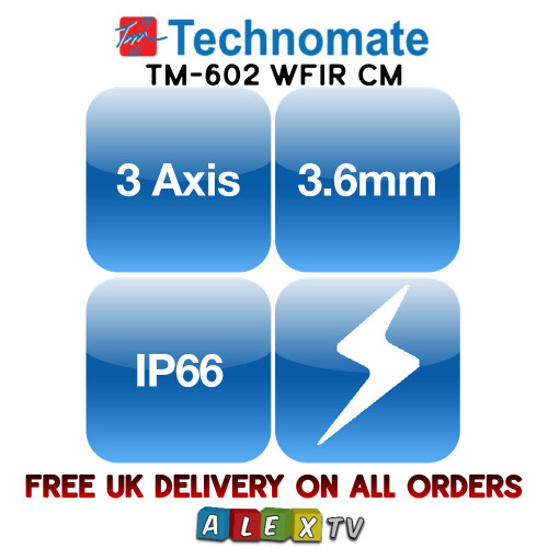 2 x Technomate Weatherproof CCTV Security TVline Camera TM-602 WFIR CM 1