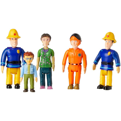 Disney Fireman Sam Action Figures 5-pack, scaled play preschool poseable 2