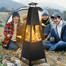 Pyramid Patio Fire Pit Chiminea Heater Outdoor Garden Log Burner Best