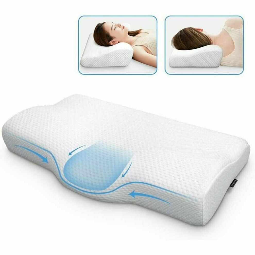 Contour Memory Foam Pillow Cervical Orthopedic Neck Support Pillow