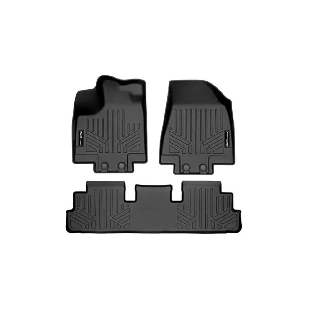 Smartliner Sa0567-B0567 Custom Fit 2 Row Floor Mats Liner Set For 2022-2023 Nissan Pathfinder, Black 840004629056
