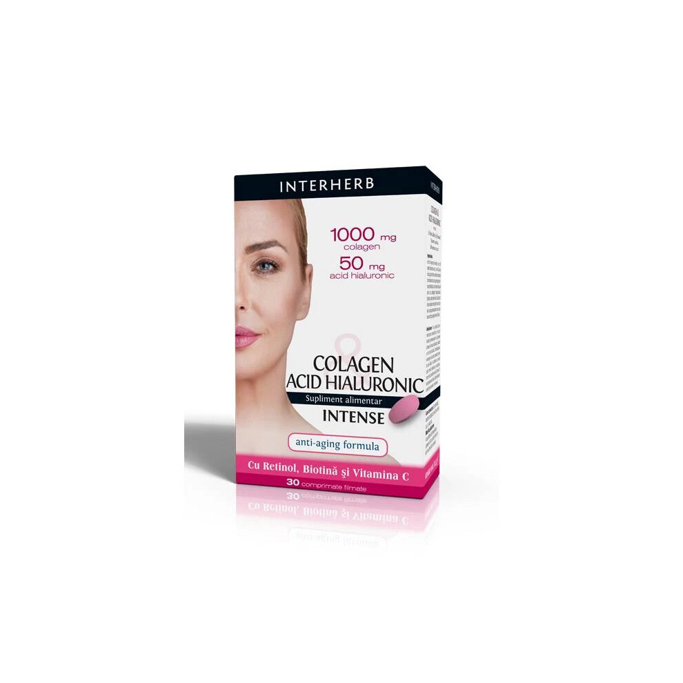 Interherb Intense Collagen And Hyaluronic Acid, 30 Tablets,