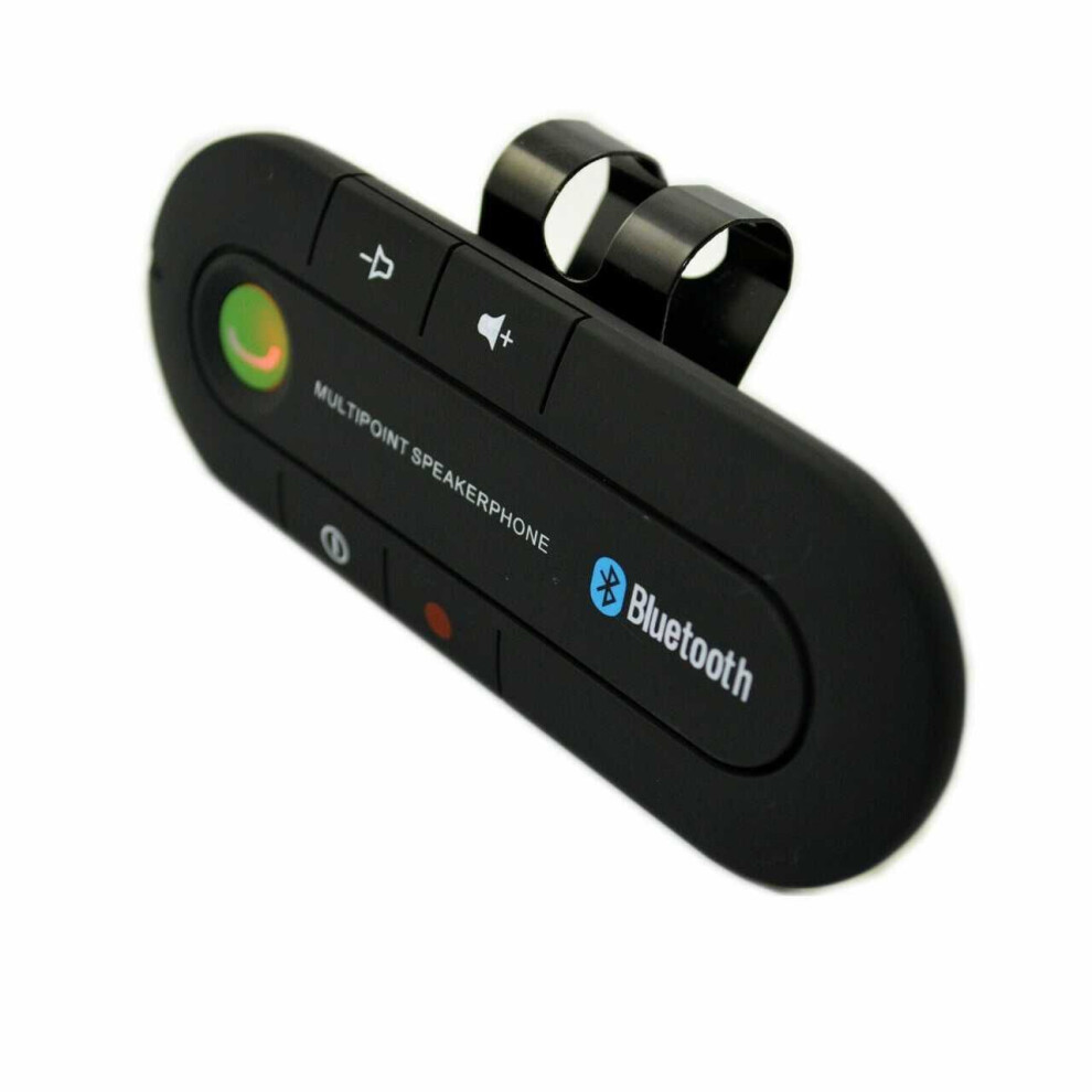 (Black) Multipoint Speakerphone Wireless Bluetooth Handsfree Car Kit Mp3 Music Player Black 699517817326
