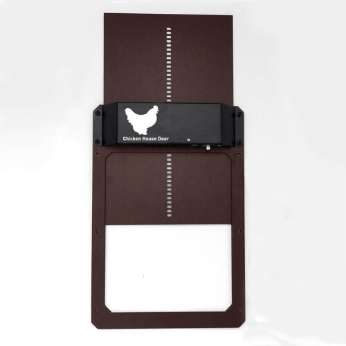 (brown) Automatic Chicken Coop Door, Full Aluminum Doors, Light Sensing 1