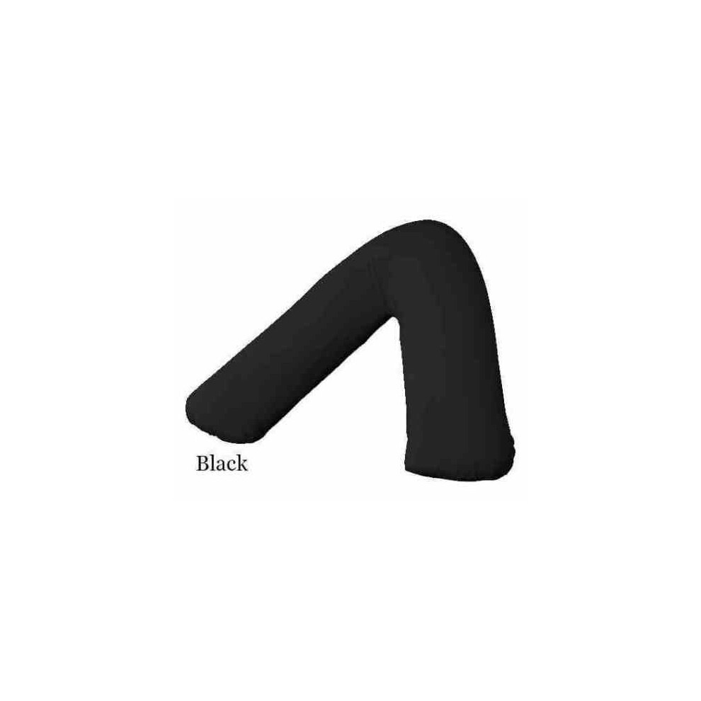 (Black) V Shaped Quilted Pillow with free Pillowcase Polycotton Head Neck Maternity & Baby Support Standard Size Cushion