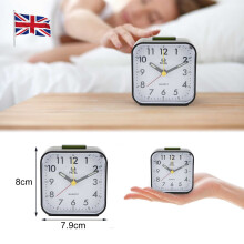 Sveglia al quarzo con luce notturna senza ticchettio Snooze Orologio silenzioso di piccole dimensioni
