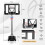 Gymax Basketball Stand System Shatterproof Backboard Adjustable Basketball Hoop 8