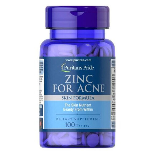 Puritan's Pride PURITAN'S PRIDE Zinc for Acne - Skin Formula - 100 TABLETS