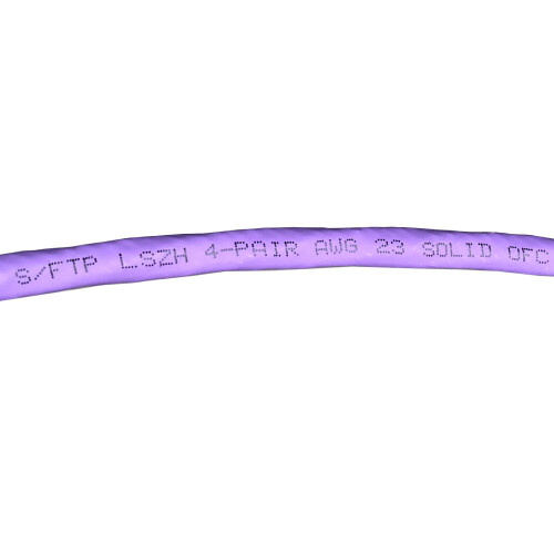 Loops 25m CAT6a S/FTP LSZH Cable Low Smoke Shielded Screened Pure Copper 23 AWG Data 2