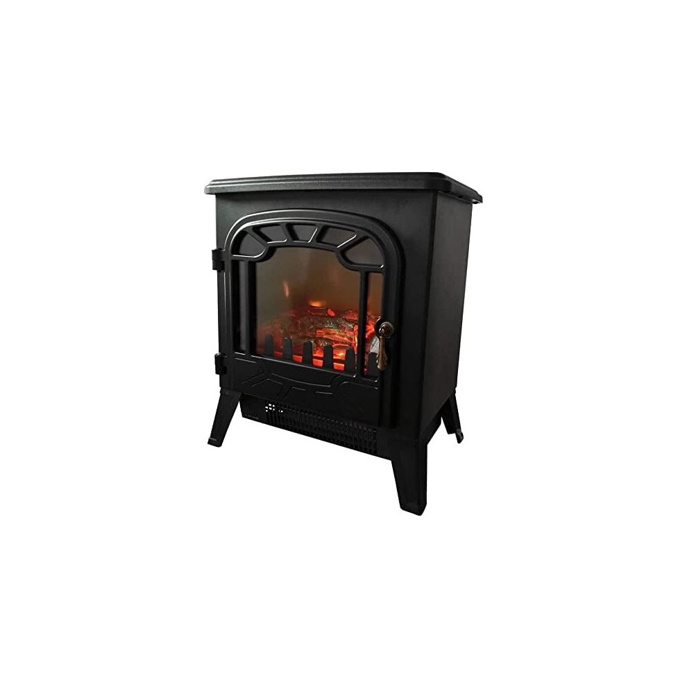 Electric Fire Portable Heater Flame Effect Free Standing 1850W