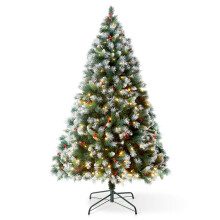 (6ft) VeryMerry 'Claudia' Pre Lit Frosted Christmas Tree