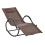 Brown Luxury Sunbed Zero Gravity Rocking Chair Sun Lounger Best 12