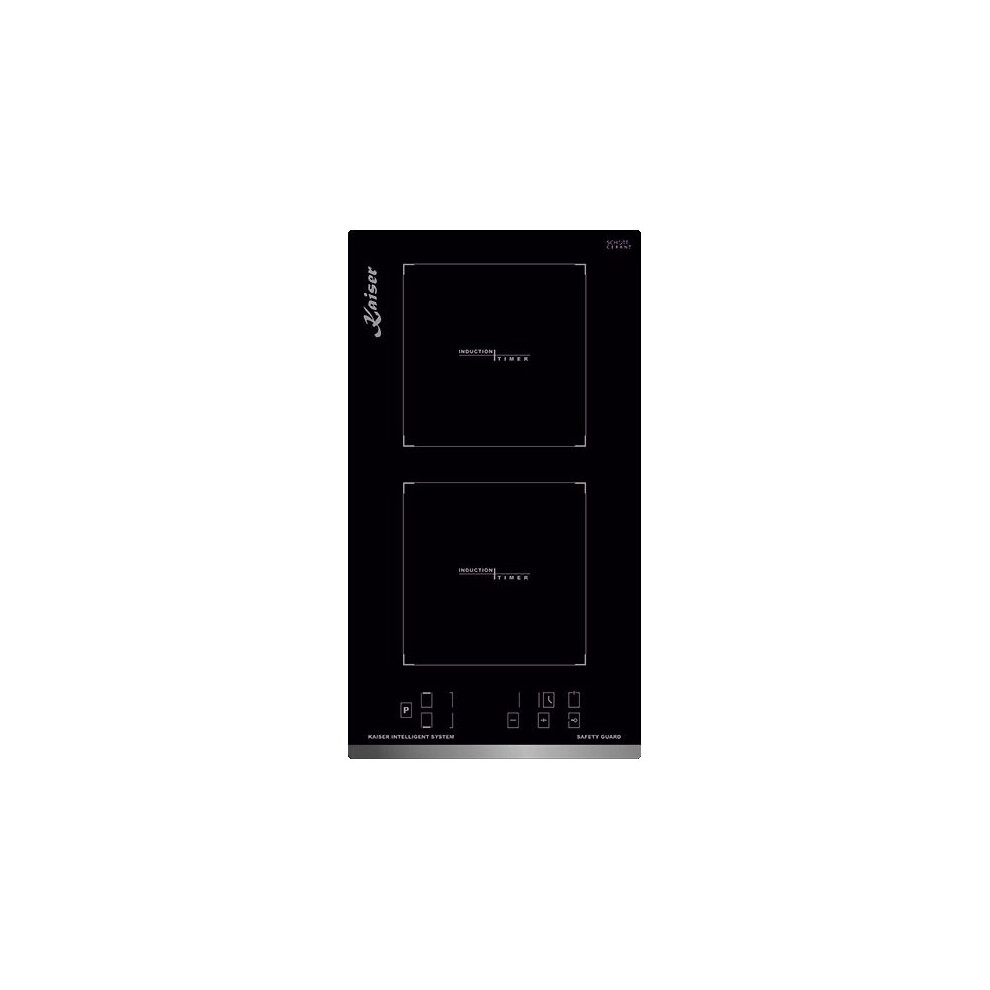 Kaiser Grand Chef 28.8cm Domino Induction Hob | Black Glass Cooktop