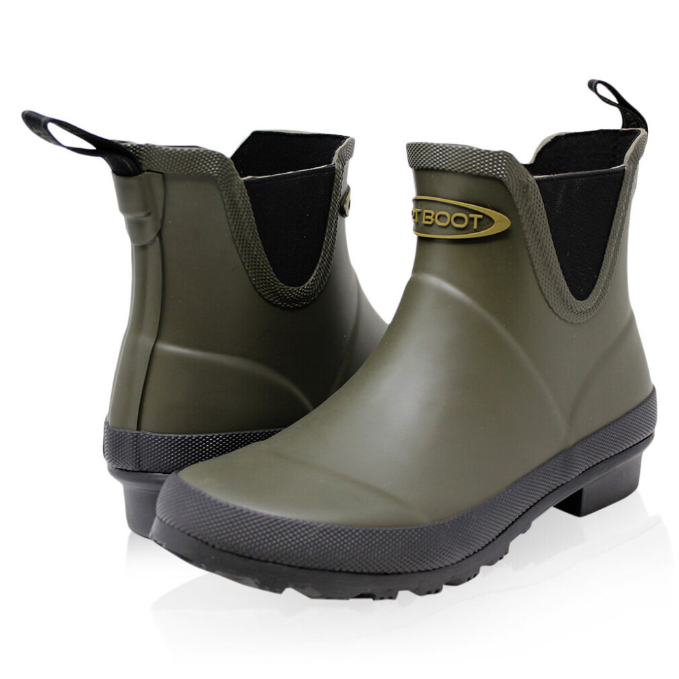 (6 UK EU39, Green) Dirt Boot Women`s Waterproof Equestrian Slip On Stable Muck Yard Chelsea Boots