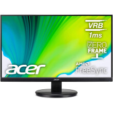 Acer KB272HL Hbi 27” Full HD (1920 x 1080) Monitor with AMD Radeon FREESYNC Technology, 75Hz, 1ms (VRB) (HDMI Port 1.4 & VGA Port), Black ..