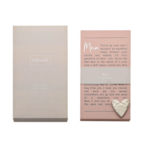 WIDDOP and Co. "Mum" Sentimental Moments Message Plaque Freestanding Or Hanging Gift 1