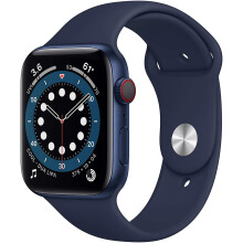 Apple Watch Series 6 (GPS + Cellular, 44mm) - Caja de Aluminio Azul con Correa Sport Azul Marino (Renovada)