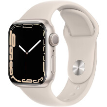 Refurbished Apple Watch Series 7 GPS, 41mm Starlight Aluminum Case with Starlight Sport Band - Regular GPS 41mm Starlight - Refurbished