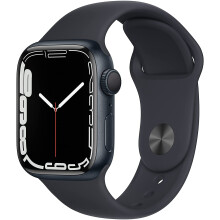 Refurbished Apple Watch Series 7 GPS, 41mm Midnight Aluminum Case with Midnight Sport Band - Regular GPS 41mm Midnight - Refurbished