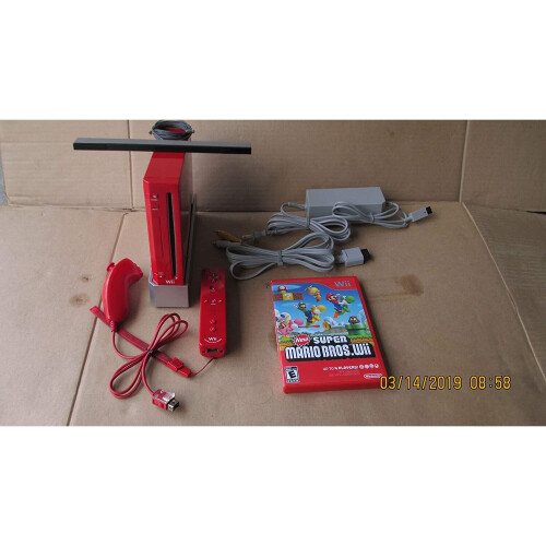 Refurbished Nintendo Wii Console Bundle - Red - Model RVL-001