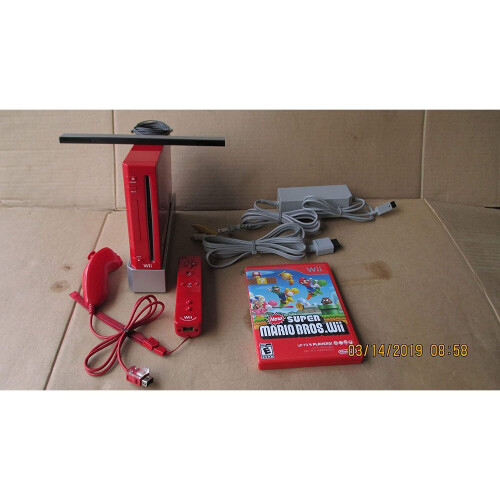 Refurbished Nintendo Wii Console Bundle - Red - Model RVL-001 1