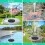 Solcellefontæne Flydende Solcellefontæner Solcellepumpe Pool Dam Vandfontæne 4