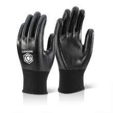 Click - NITRILE F/C POLYESTER BLK SML - Black